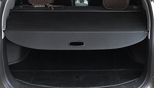 With Extra Canvas Cover Vesul Black Updated Tonneau Cover Retractable Rear Trunk Cargo Luggage Security Shade