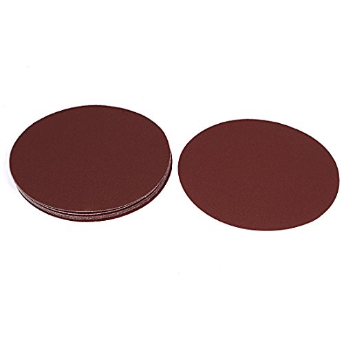 uxcell Brown Abrasives 120 Grit Hook and Loop Sanding Sandpaper Disc 7" Dia 10PCS