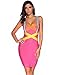 Meilun Women's Rayon Celebrity Strap Bandage Bodycon Mini Tube Dress Medium Multicolor