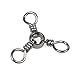 Dr.Fish 50 Pack 3 Way Swivel Fishing Tackle 30-220Lb Catfish Swivels Three Way Rigs Freshwater Saltwater Catfish Tackle (#1/0(110Lb)-50pk)