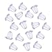 200 PCS Silicone Round Ear Plugging Blocked Earring Backs Stoppers Ear Stud Earring Transparent Rubber Stoppers Bullet Transparent Silicone Earring Back