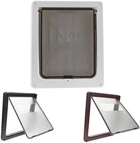 Chansted Pet Cat Dog Lockable Flap Door Gate Frame Extra Large