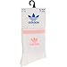 adidas Originals Women's Roller Crew Socks (1-Pair), White/Haze Coral, Medium, (Shoe Size 5-10)