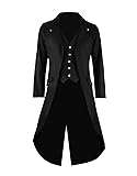 GOLDSTITCH Mens Black Vintage Tailcoat Jacket Fancy