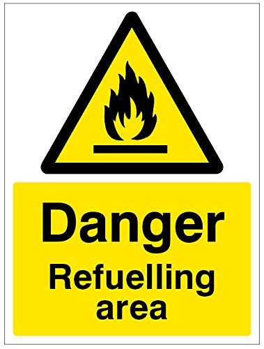 Danger refuelling area Self Adhesive Vinyl Sign