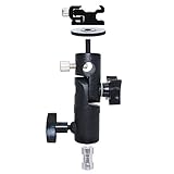 FOTYRIG 15mm Lens Support Bracket Height Adjustable w/Spring-loaded M5 Ratchet Wingnut Locking Screw for Sony Canon BMCC BMPCC Telephoto Lens on 15mm Rods Support Shoulder Rig (Updated)