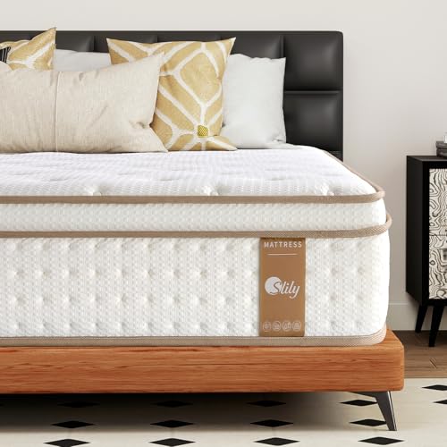 slily Mattress 120 x 200, 28 cm Thick Luxury Hybrid Memory Foam Mattress with Independent Bagged Springs, H3 H4 Medium Hardness 7 Zone Breathable for Deep Sleep, Certipur-US & Oeko-Tex