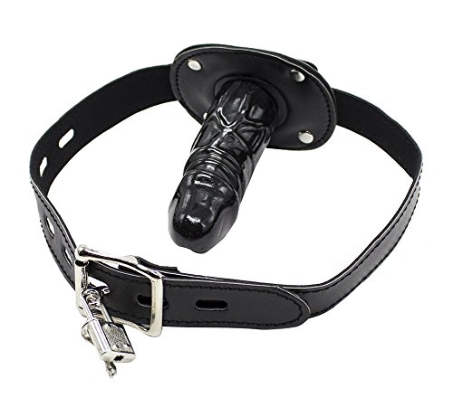 Silicone Realistic Gag with Ball,Lockable Mouth Gag, BDSM Mouth Restraint with Lock Bondag
