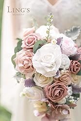 Ling's Moment Roses Artificial Flowers 25pcs