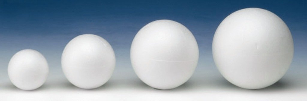 Glorex Polystyrene Ball, Styropor, White, 10 x 10 x 10 cm