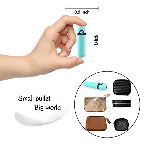 Rechargeable Personal Mini Wand Massager for Women Portable Handheld Cordless Waterproof for Neck Shoulder Back Body Massage Sports Recovery and Muscle Aches (Clear)