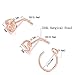 Kangyijia 20G 10Pcs Nose Studs Rose Gold Surgical Steel L-Shape Nostril Studs Screws Nose Ring Hoop Piercing