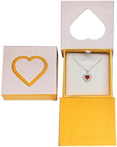 Xingzou Birthstone Pendant Necklace for Women, Love Heart Jewelry, Crystals From Swarovski, Best Gift
