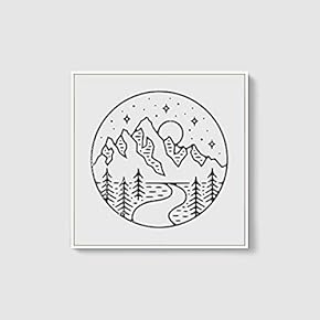 Framed Home Artwork Night for Living Room Bedroom