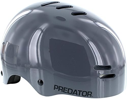 Predator Helmets Sk8 Gloss Grey Skateboard Helmet - X-Small / Small
