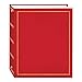 Magnetic Self-Stick 3-Ring Photo Album 100 Pages (50 Sheets), Red