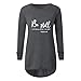 Moilant Women Plus Size Loose T Shirt Long Sleeve Casual Tops Blouse Tunics Graythumb 2