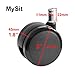 MySit Office Chair Caster Wheel for Hardwood Floor & Carpet | 3