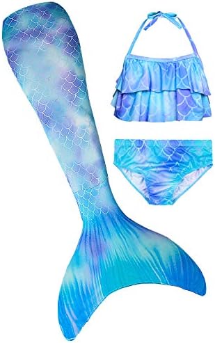 Mermaid Tails for Swimming Support Monofin Girls Bikini Mermaid Swimsuits Princess Costumes