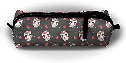 Spain Suger Skull Printed Pencil Case Pen Bag Multifunction Makeup Pouch Zipper Box Office