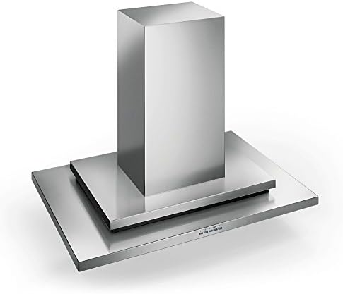 Futuro Futuro Spirit 36 Inch Island-mount Range Hood, Stainless Steel, Modern Style, LED, Ultra-Quiet, with Blower