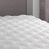 eLuxurySupply RV Mattress Pad - Extra Plush Topper with Fitted Skirt - Found in Marriott Hotels - Made in The USA - Hypoallergenic - Mattress Cover for RV, Camper - Short Queen