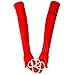 SAVITA Red Satin Elbow Gloves, One Size (Fits Most), Women's Party Gloves, 21 Inch Length