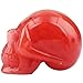 Rockcloud Healing Crystal Stone Human Reiki Skull Figurine Statue Sculptures Cherry Quartz 3