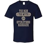Operations Manager the Man Myth Legend Job Occupation Parody T Shirt XL Navy
