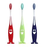 Onpiece 3Pcs Baby Soft-bristled Toothbrush Smiling