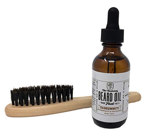 Mini Moustachery Brush & Beard Oil Dadgumit (James Bondage)