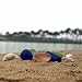 12 Pcs Blue Green Beach Sea Glass Beads Cashew Nuts 10.650.5 Inches for Jewelry Charm Pendant Crafted Decor,Plus FREE Gift Package