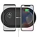 Dual Wireless Charging Pad,ICONFLANG Double Wireless Charger Pad for iPhone 8 iPhone 8 Plus iPhone X Samsung Note8 S8 S8+ S7 S7 Edge S6 S6 Edge (AC Adapter Not Included) - Black