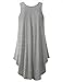 URBANCLEO Womens Scoop Neck Sleeveless Elong Tunic Top Shirt Hgray 3XLARGE