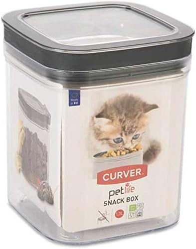 CURVER K&Bz Caja para Snacks Gato, 1,3L 780 g: Amazon.es: Productos para mascotas