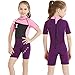 DIVE & SAIL Kids Wetsuit Shorty, 2.5mm Neoprene Thermal Swimsuit, Youth Boys and Girls Wet Suits for Snorkel Diving, Full Suit and Shorty Swimsuit