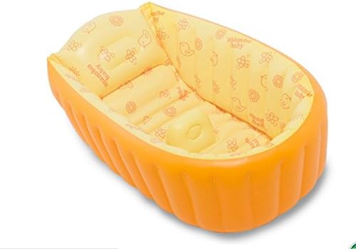 Movker Inflatable Baby Bathing Tubs and Seats, Baby Aerated Bathtub, Infant Portable Inflatable Shower Pool, Soft and Safty For 0 to 5 Years Old Baby (ORANGE)