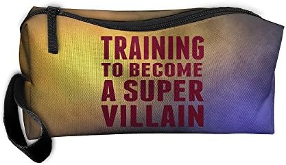 Training To Become A Super Villain Portable Zipper Storage Bag Oxford Cloth Kit Organizer For Sewing Medicine Comestic Fashion Pencil Pen Case