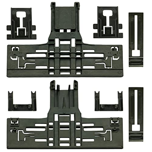 Upgraded W10546503 Upper Rack Adjuster & W10195839 Rack Adjuster & W10195840 Dishwasher Top Rack Adjuster & W10250160 Arm Clip-Lock for Whirlpool Kenmore Kitchenaid Dishwasher (8 pcs)