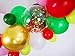 Christmas Balloons Garland & Arch Kit, 94 Pack Dark Green White Red Pink Gold Latex Balloons Candy Santa Claus Foil Confetti Balloon Strip Set for Christmas Xmas New Year Party Decorations