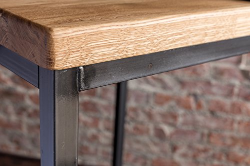BestLoft.de Bartisch Bartonville Industriedesign Loft (1 Set: 120er Tisch + 4 Hocker New York, Eiche Natur) – Bild 7