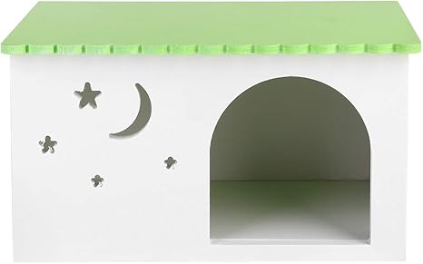 Amazon Co Jp Ponacat ハムスター木造住宅 ハムスター木製の小屋 ウッドハムスター 組み立てる かわいい おしゃれな木製のスリーピングハウス 玩具巣 運動家 堅い木制 咀嚼小動物用 グリーン ホビー