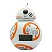 BulbBotz Star Wars BB-8 Kids Light up Alarm Clock | White/Orange | Plastic | 3.5 inches Tall | LCD Display | boy Girl | Official