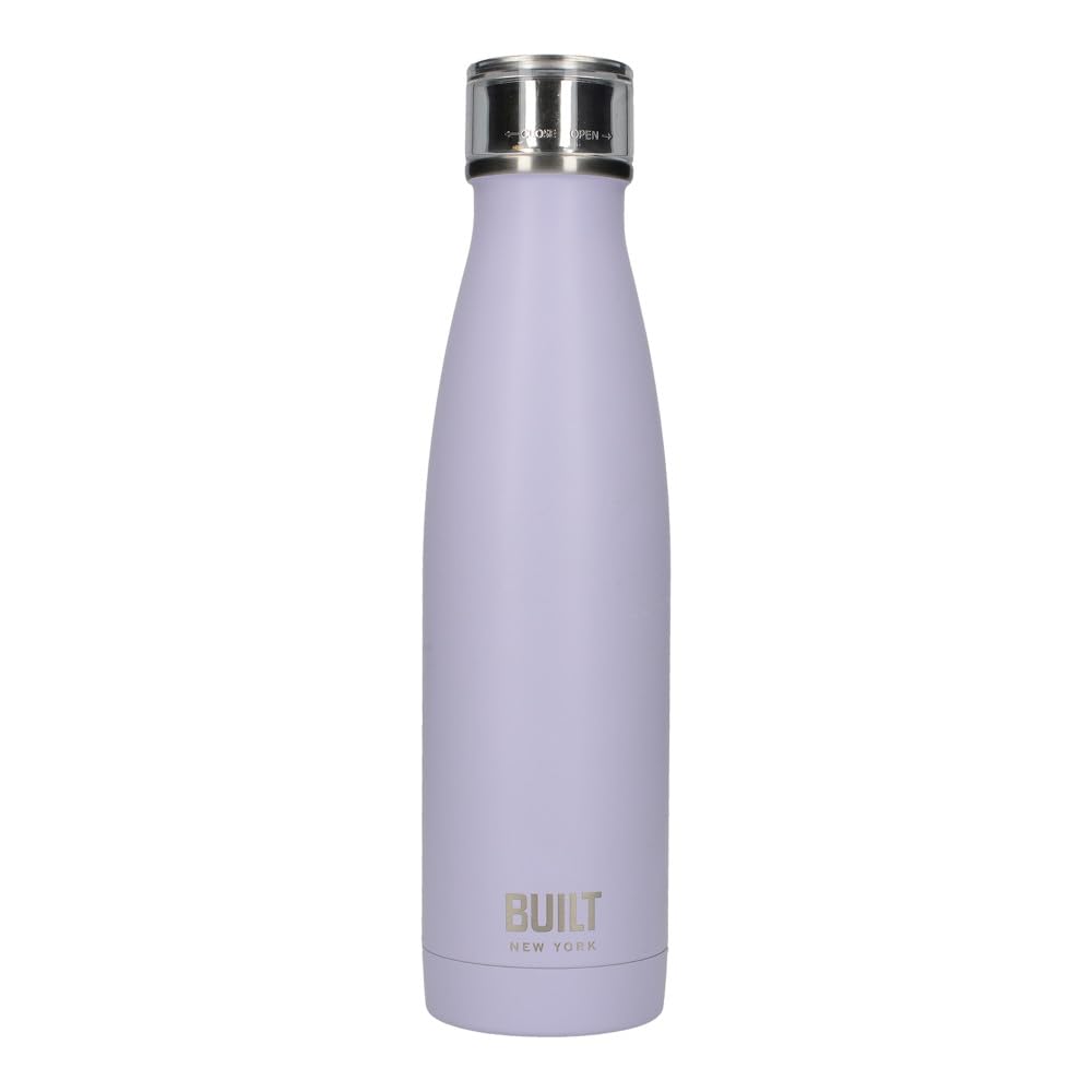 Built Perfect Seal Double-Walled Insulated Stainless Steel Water Bottle, 480 ml, Lavender โ image 1