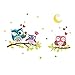 Colorido Removable Cartoon Owl Animal Wall Sticker Art DIY Decals Kids Room Decor