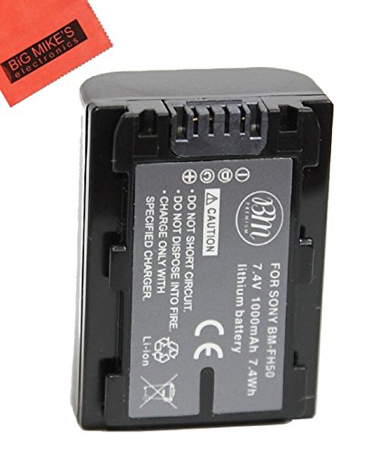 Big Mike's BM Premium NP-FH50 Battery for Sony Cyber-Shot DSC-HX1 DSC-HX100V DSC-HX200V HDR-TG5V Digital Camera Battery