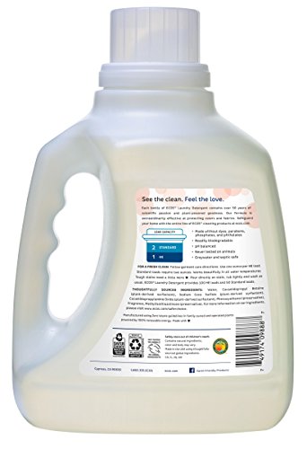 Earth Friendly Products Ecos Liquid Laundry Detergent, Magnolia & Lily, 100-Ounce Bottle (2-Pack)