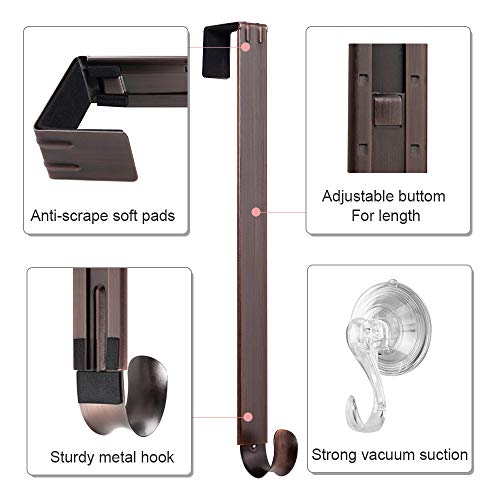 2 Wreath+Hanger+Adjustable+Suction+Bronze