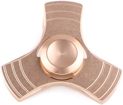 SWEEW Tri Fidget Hand Spinner High Speed A aluminium alloy Metal EDC Fidget Toys Relieving ADHD, Anxiety, Stress, Boredom and Great Gift for Autism Adult Children (Gold)