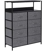 Kamiler 8 Drawers Dresser with Shelves, Tall Vertical Storage Organizer,Versatile Cabinet for Bed...